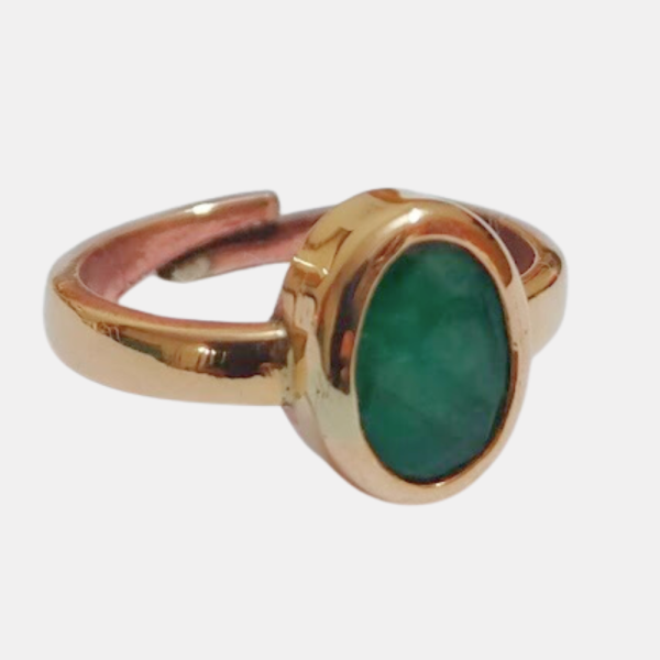 Seashines Copper Emerald Gold Plated Ring Price in India - Buy Seashines  Copper Emerald Gold Plated Ring Online at Best Prices in India |  Flipkart.com