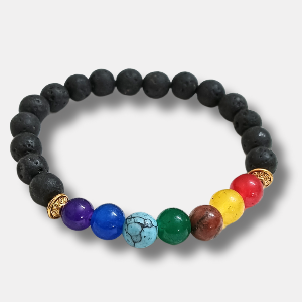 Lava 7 Chakra Bracelet