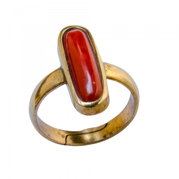 Halo Coral 925 Silver Ring